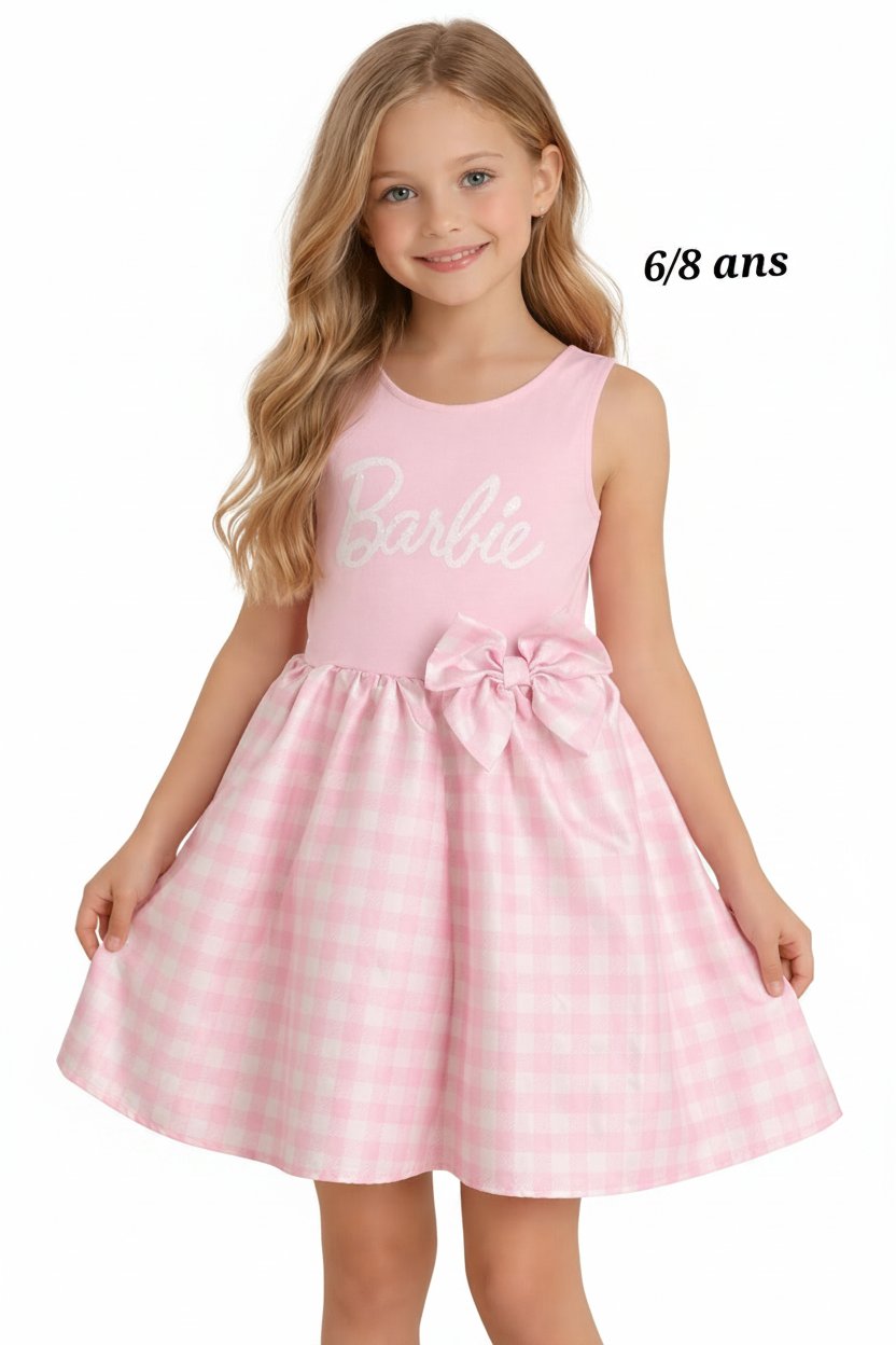 Sublime robe Barbie pour fillette de 6 à 8 ans 