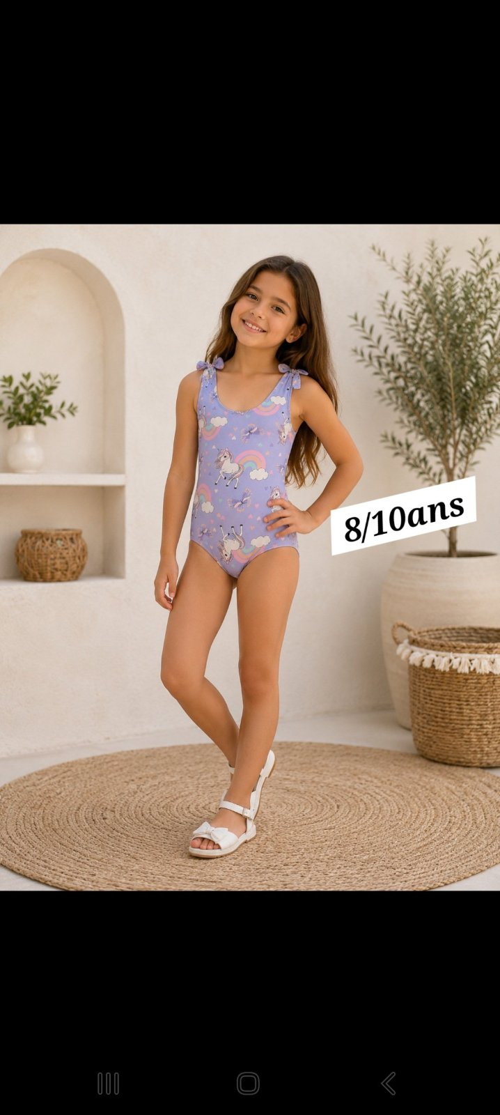 Maillot fillette Unicorne 8/10 ans H&M