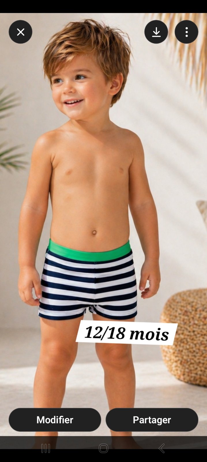 A vendre maillot pour bebe garçon 