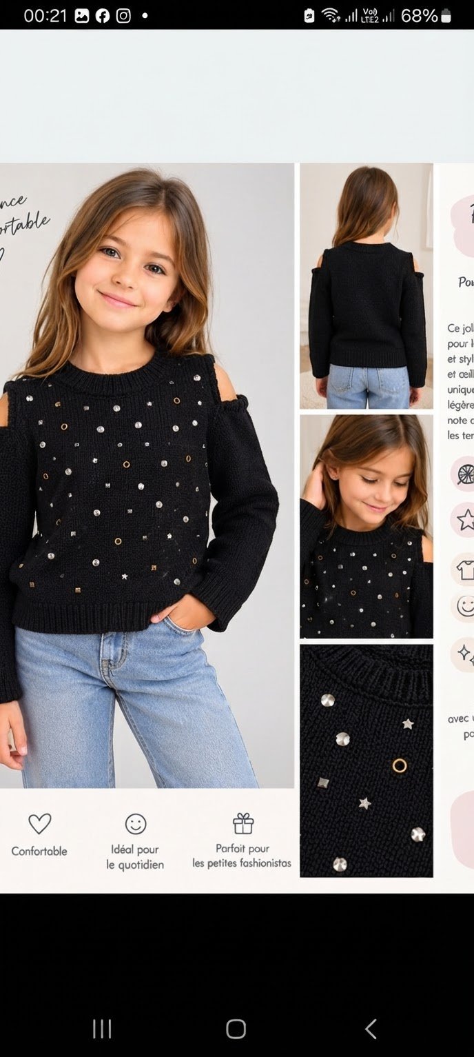 Magnifique pull zara fantaisie pour fillette 8/9 ans 