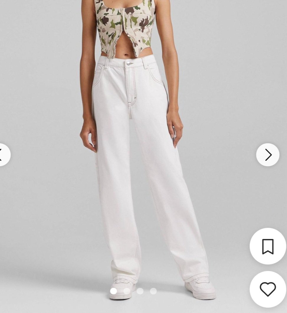 Baggy bershka blanc