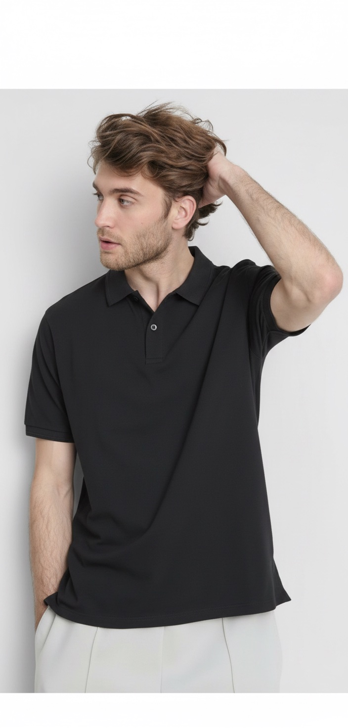 2 polos regular fit bleu marine et blanc 