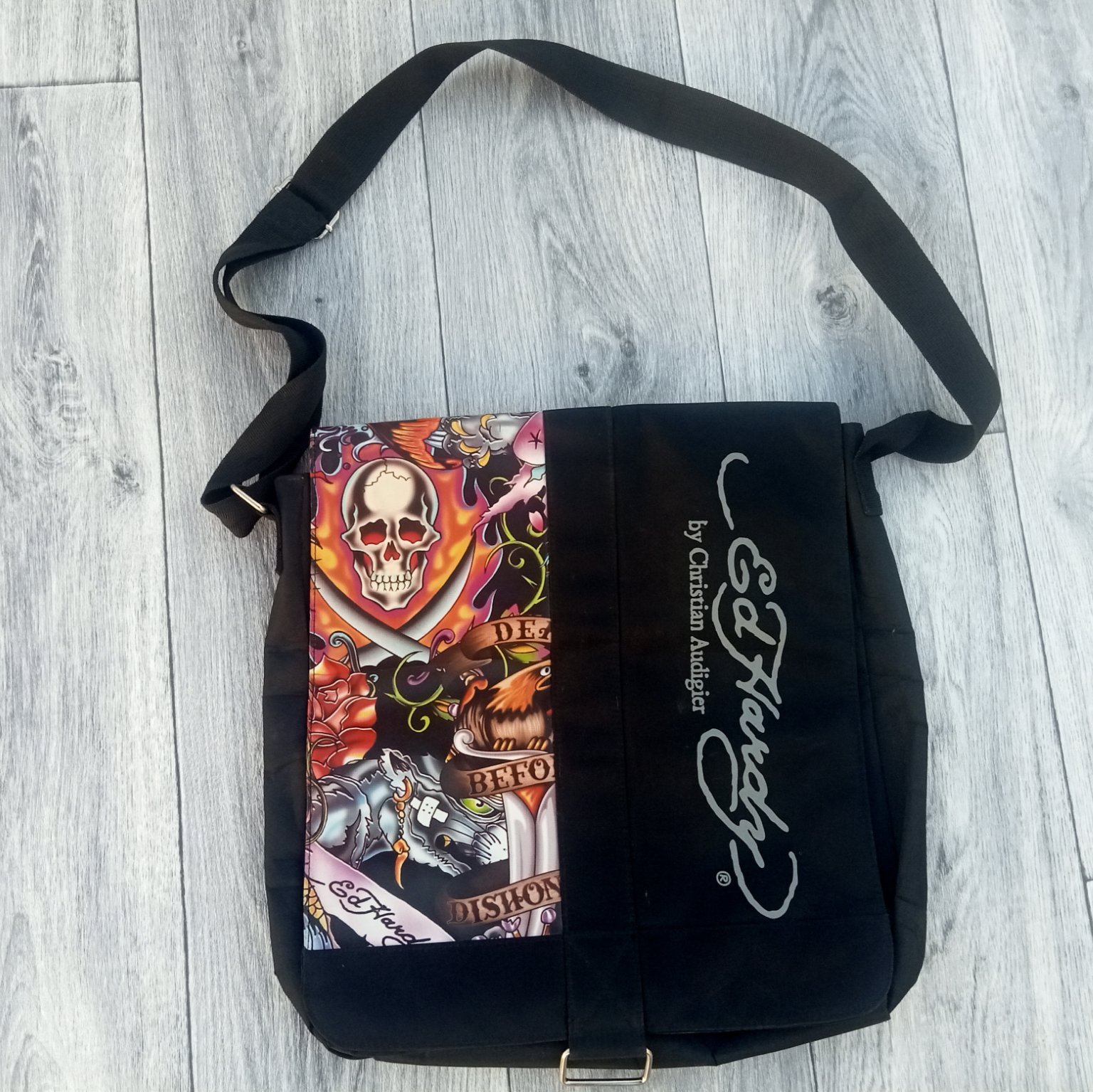 Sac bandoulière Ed Hardy noir par Christian Audigier 