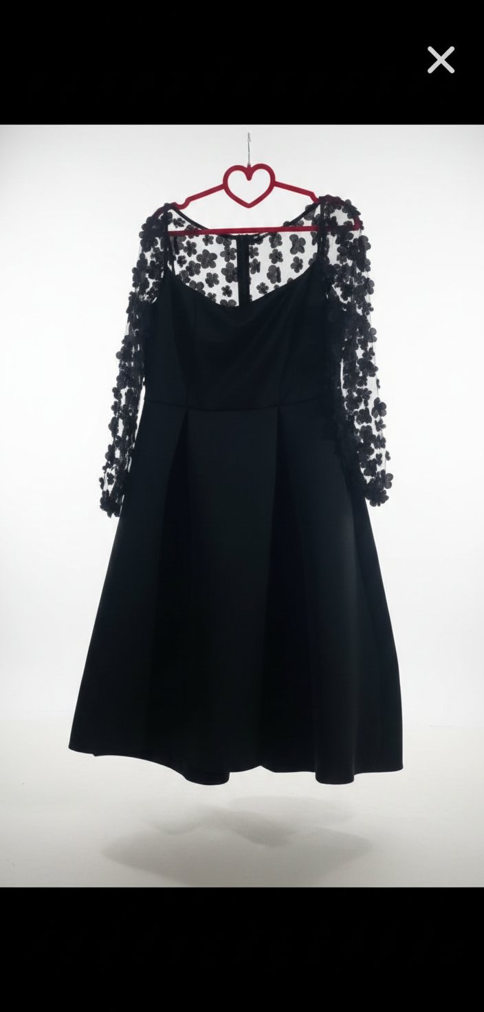 Robe avec fleurs 3d