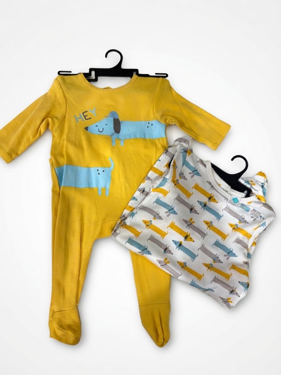 Pack de 2 pyjamas bébés TEX à motif chiens