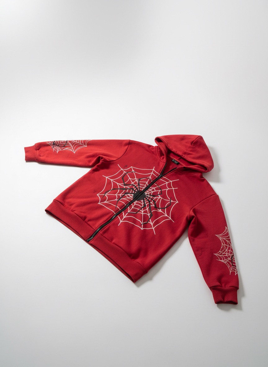 Zip up y2k spider hoodie