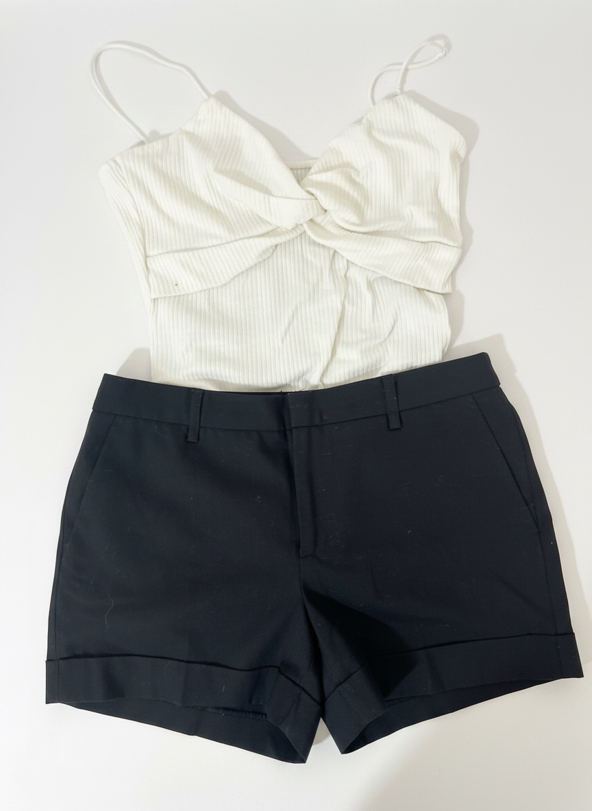Short zara basic noir