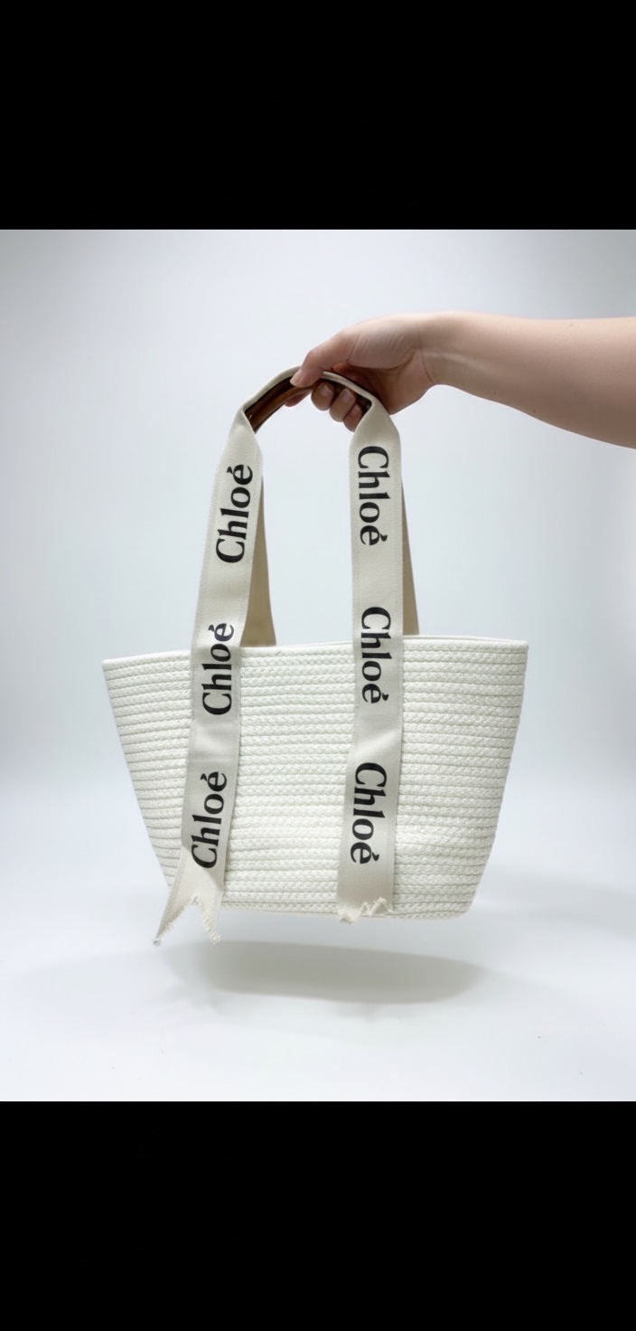 Cabas Tressé Écru Anses Signature Large - Sac Fourre-tout Bohème Chic Été 2026