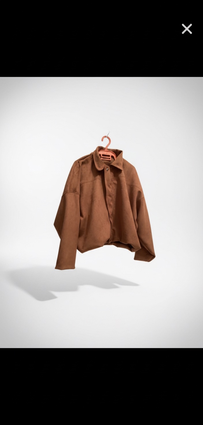 Veste en daim couleur camel- modèle tendance - taille XL