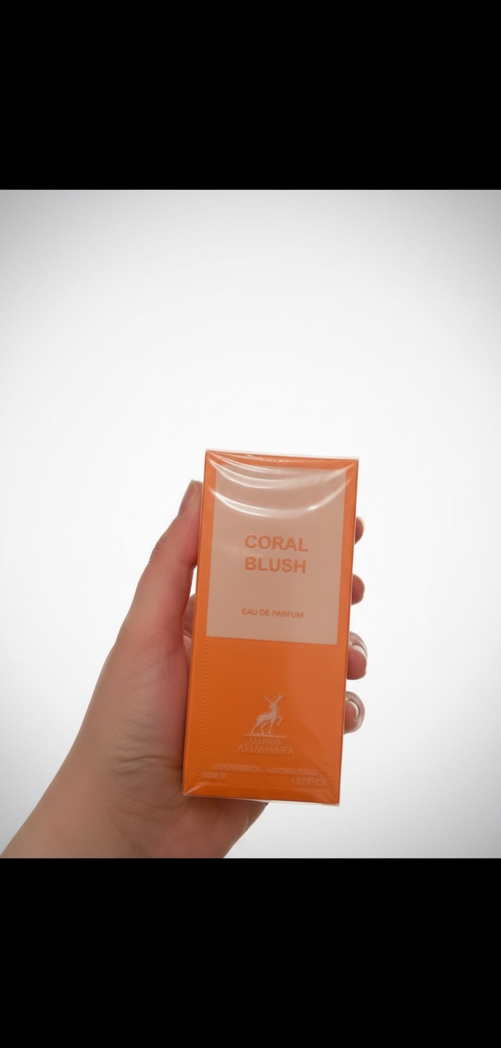 Sur commande :Eau de parfum CORAL BLUSH MAISON ALHAMBRA 30ml Huile d’orange sanguine. Pêche, Patchouli.