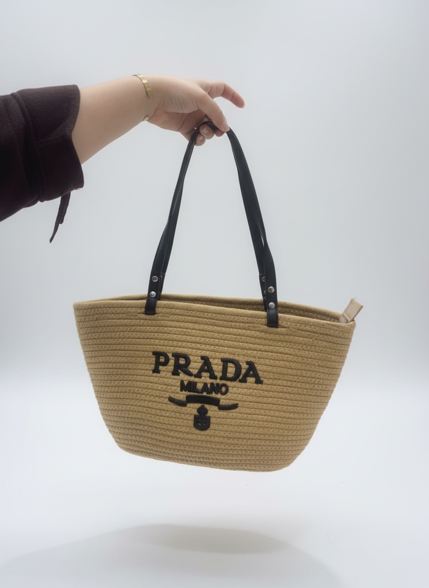 Sac Cabas Tressé Bicolore Élégant - Collection Été 2026