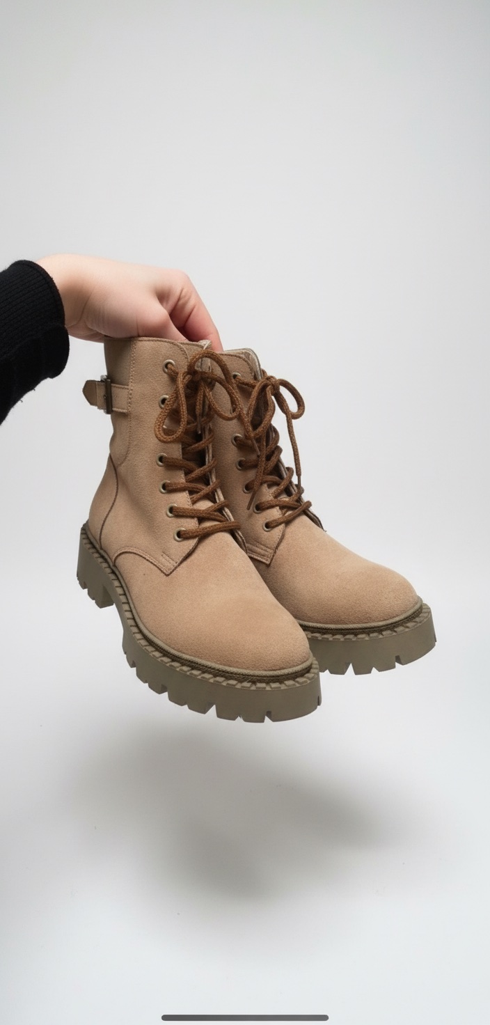 Bottes couleur camel, en état neuf, pointure 40.