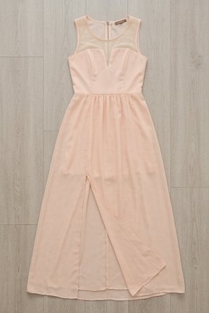 Robe Longue Rose Poudré Louise Oran