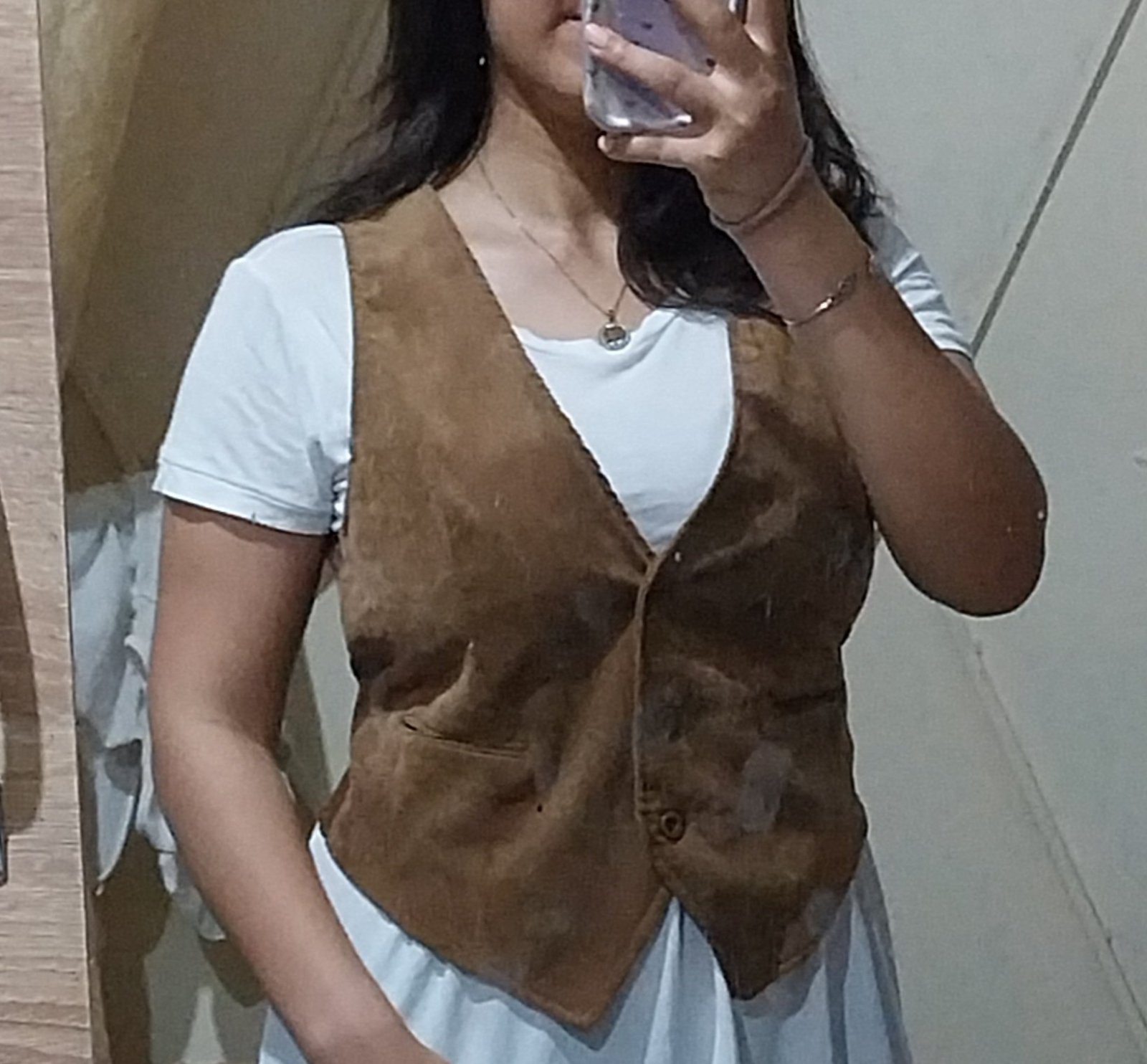 Gilet vintage marron – de la marque Colección Casual by Venca