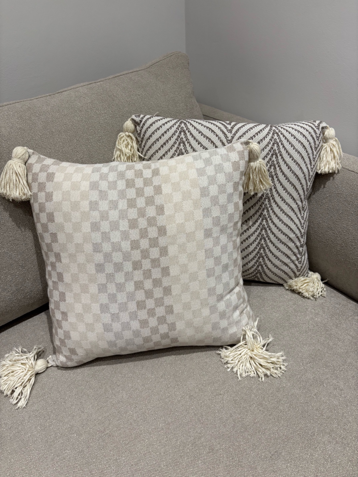 Deux petits coussins decoratifs 