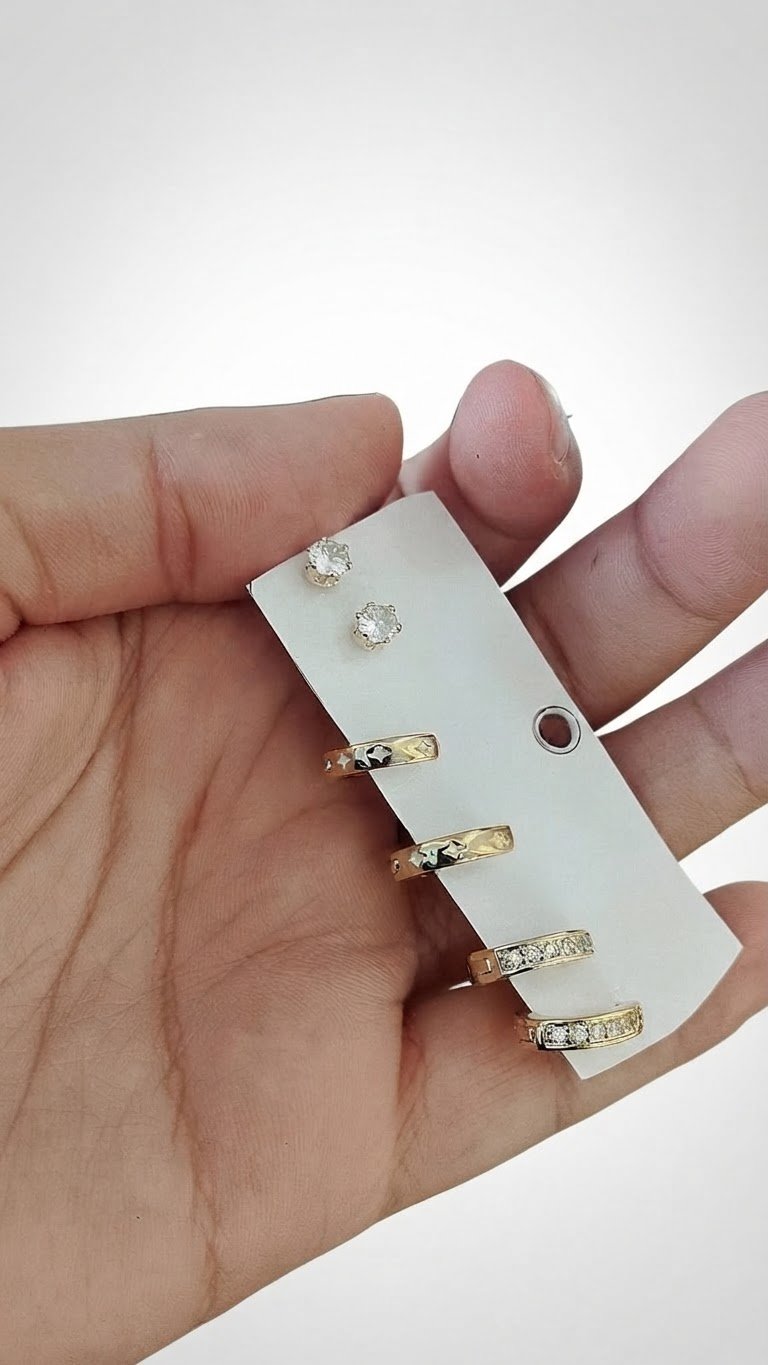 Set de trois paire de boucles d'oreille