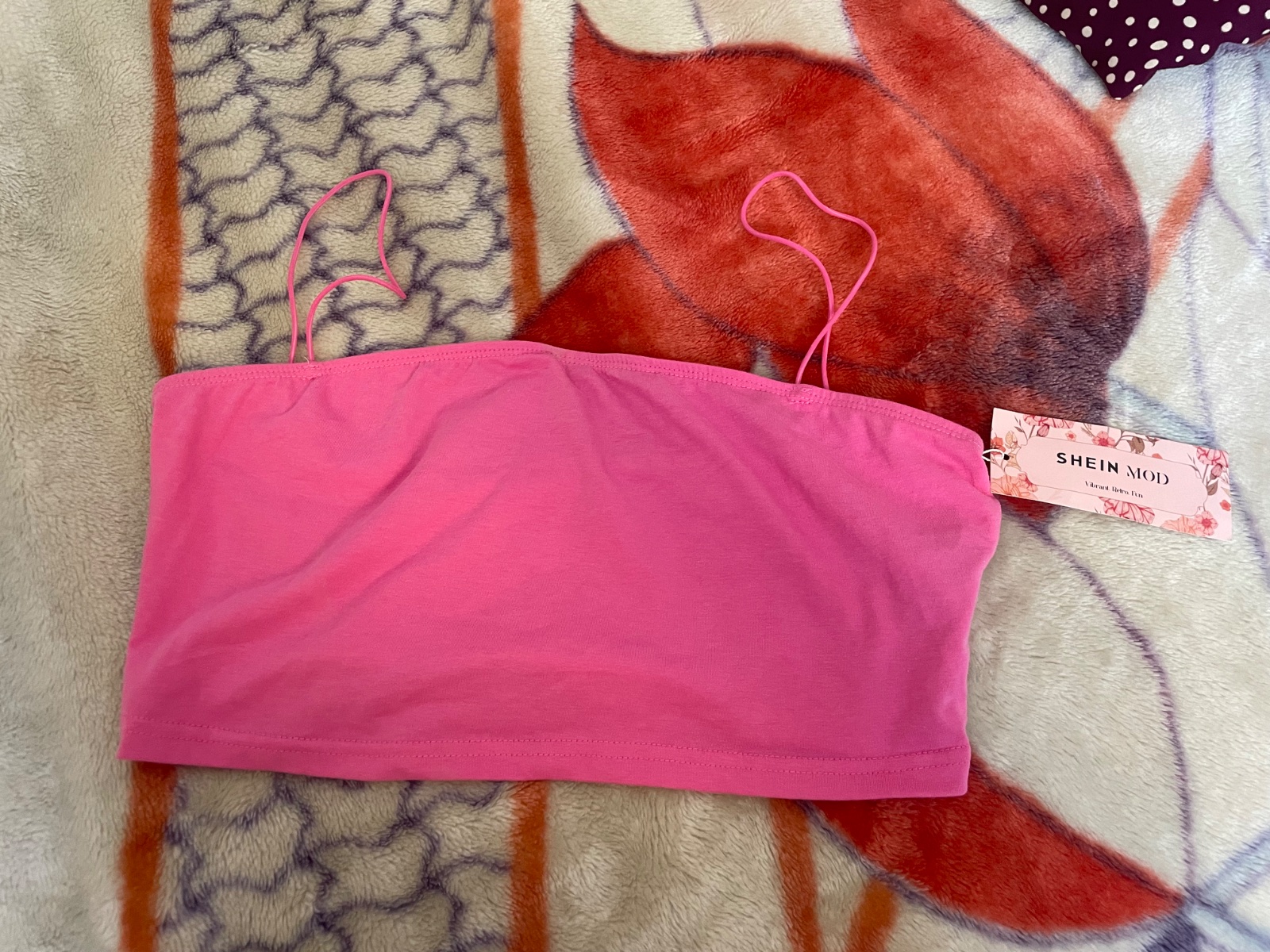 Top rose shein taille L
