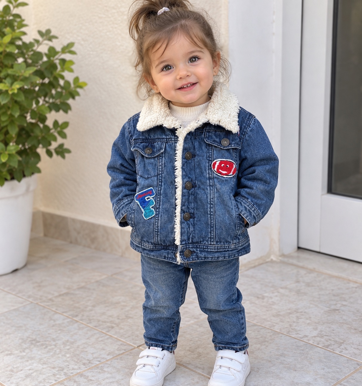 Blouson djean pour fillette