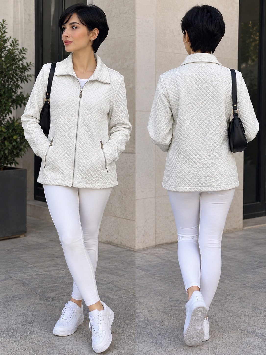 Veste matelassée blanche 