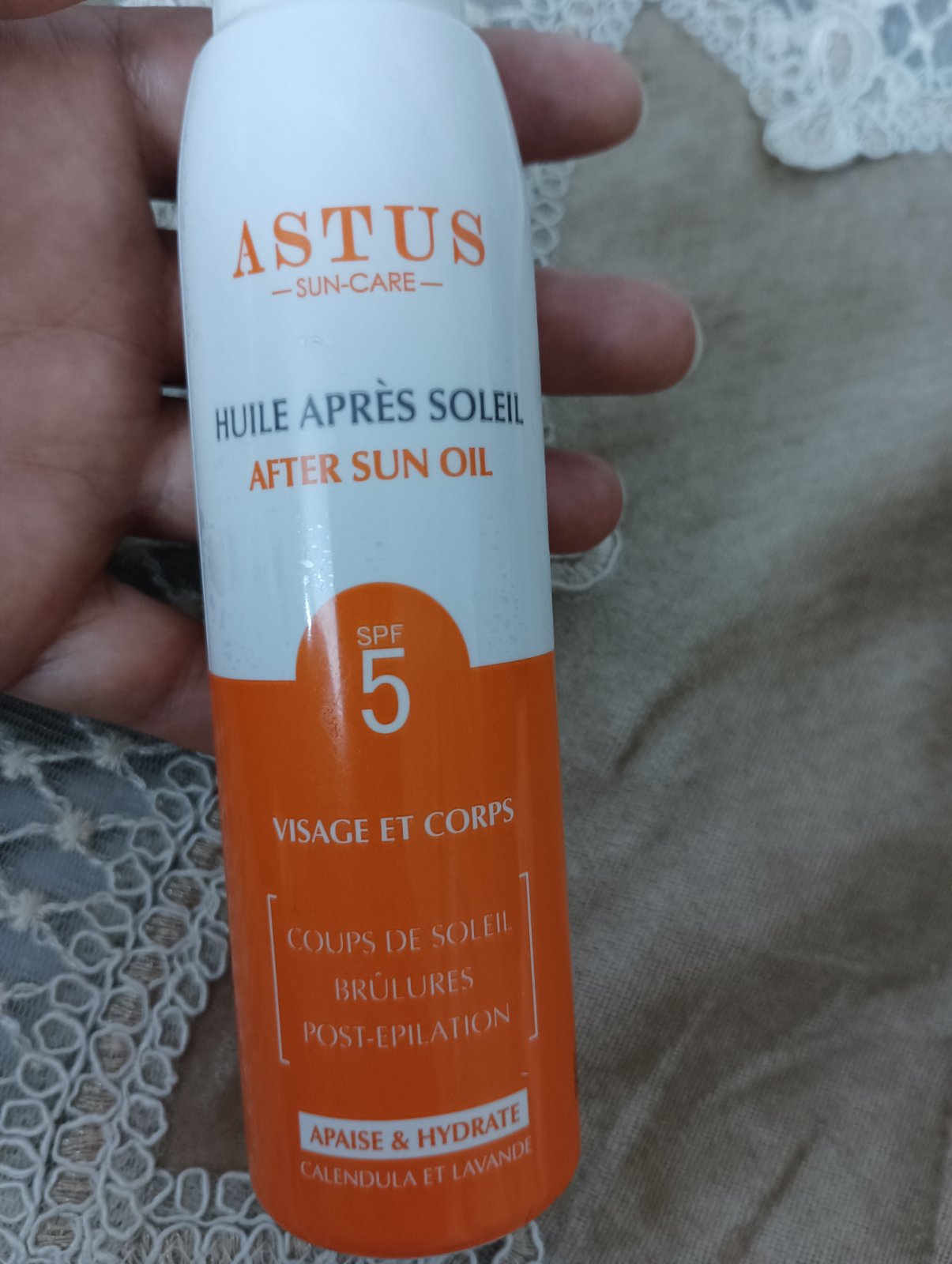 Huile après soleil 
