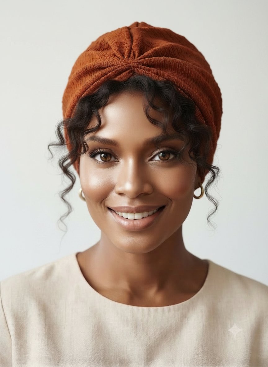 Turban marron 