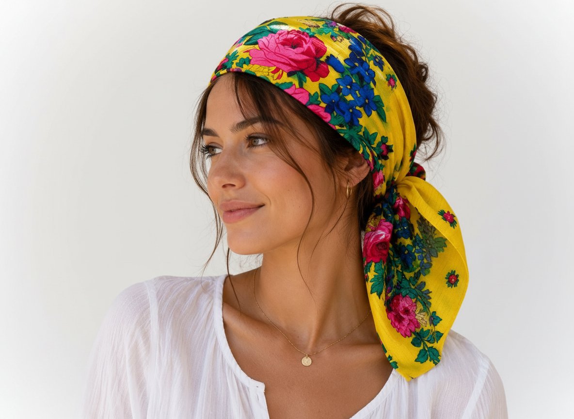 Foulard traditionnel carré 