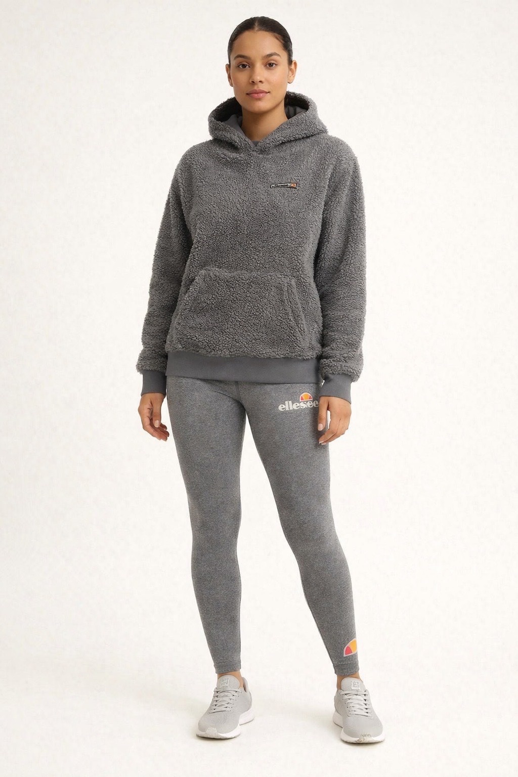 Ensemble Active Comfort Gris – Hoodie Sherpa & Legging