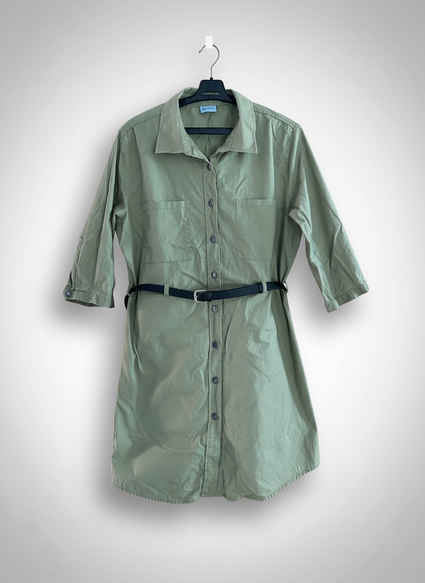 Chemise vert pastel en lin