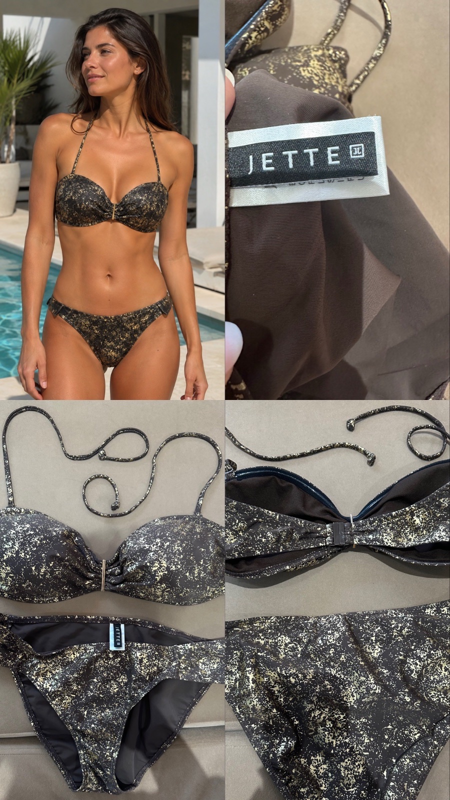 Bikini la marque Jette Marron et doré 👙38/40