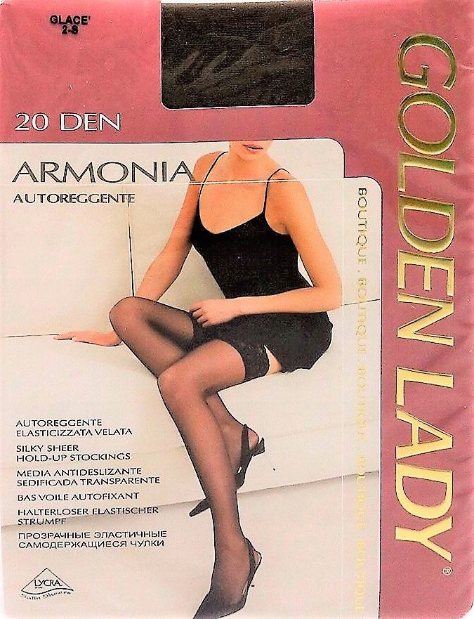 Bas autofixant noirs Golden lady