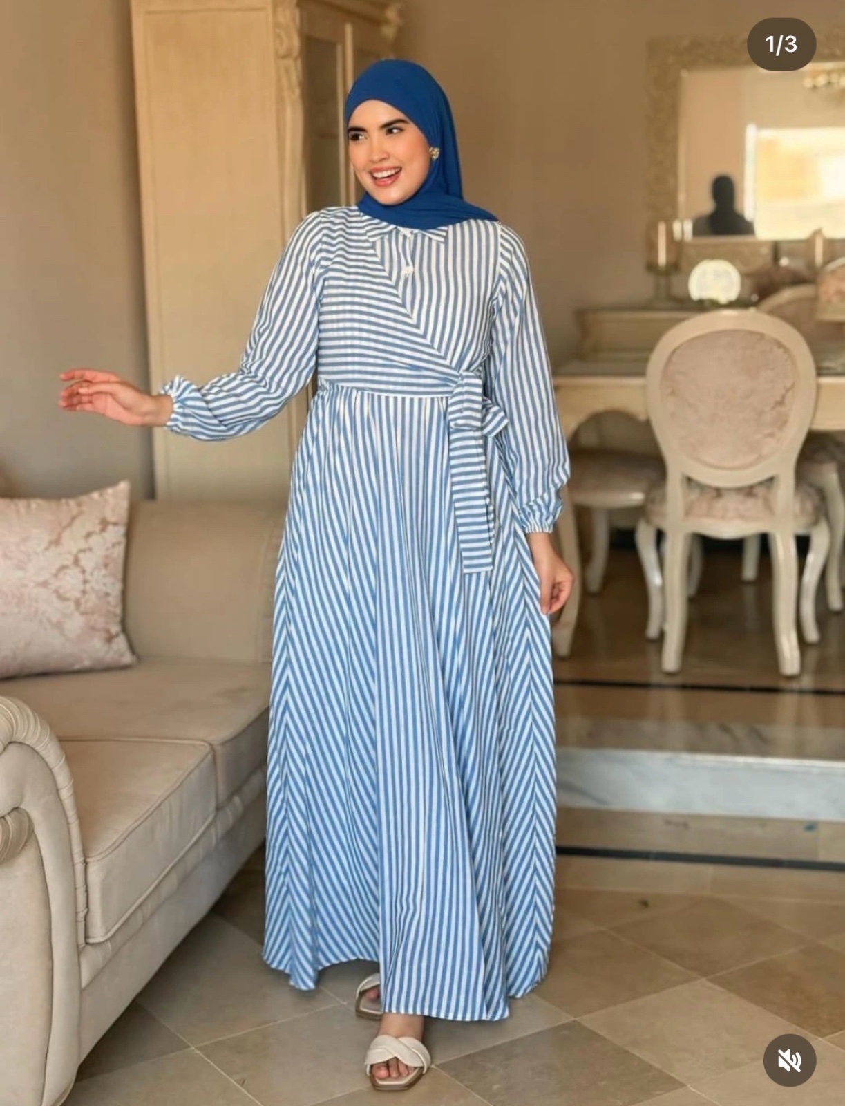Robe rayée trés classe taille 40-42