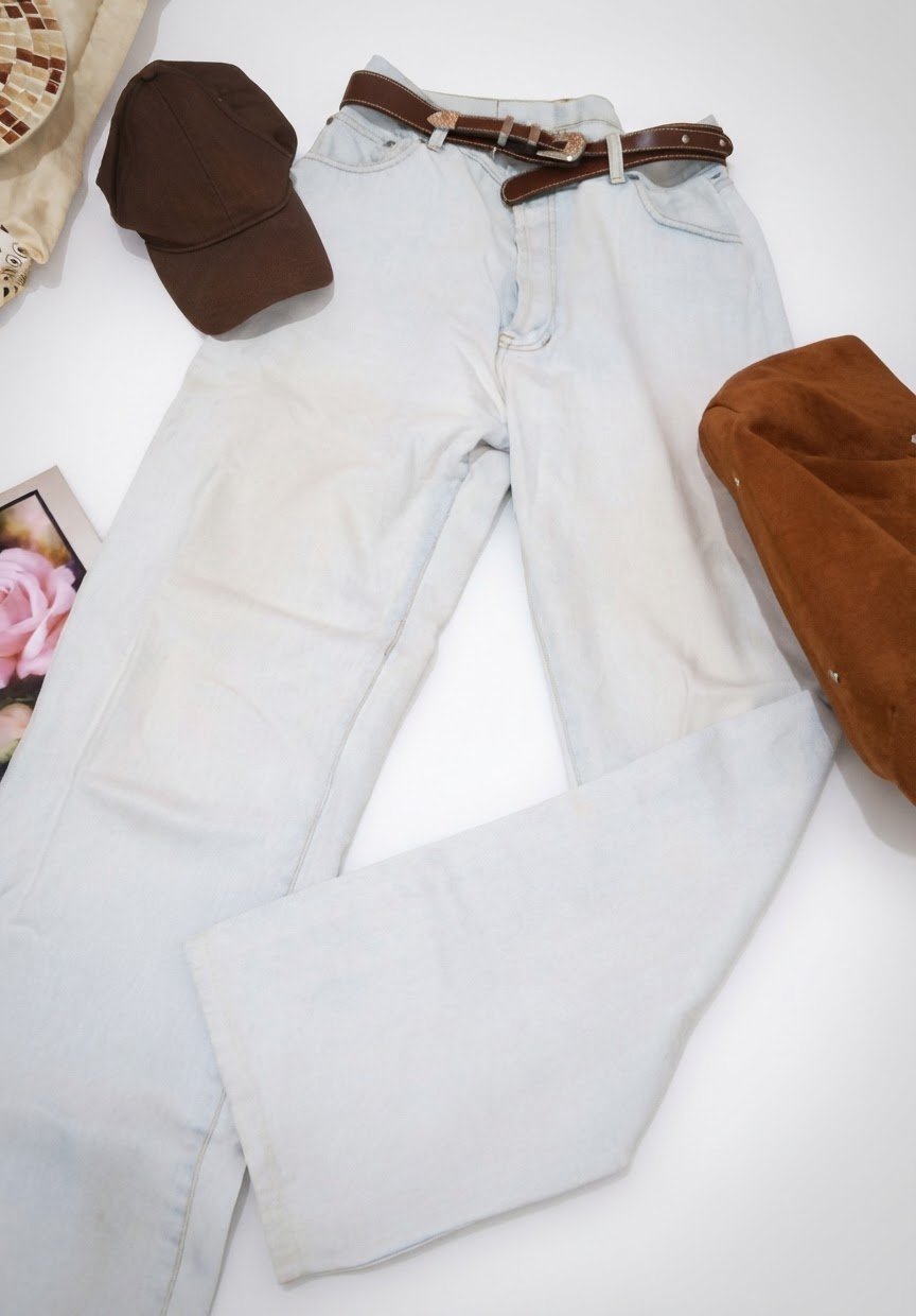 Pantalon Jean bleu clair large