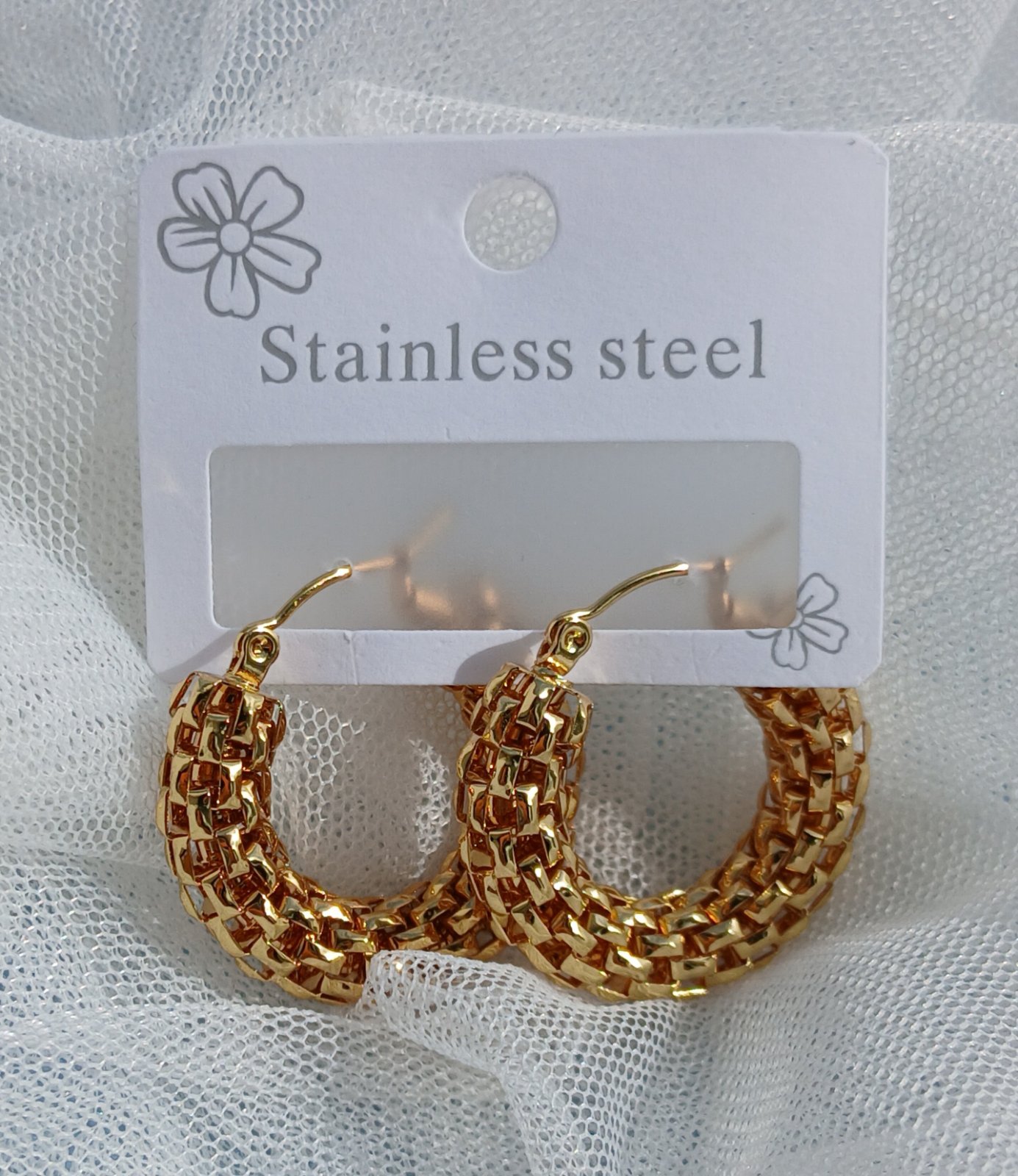 Boucles d’oreilles Luxe en acier inoxydable 