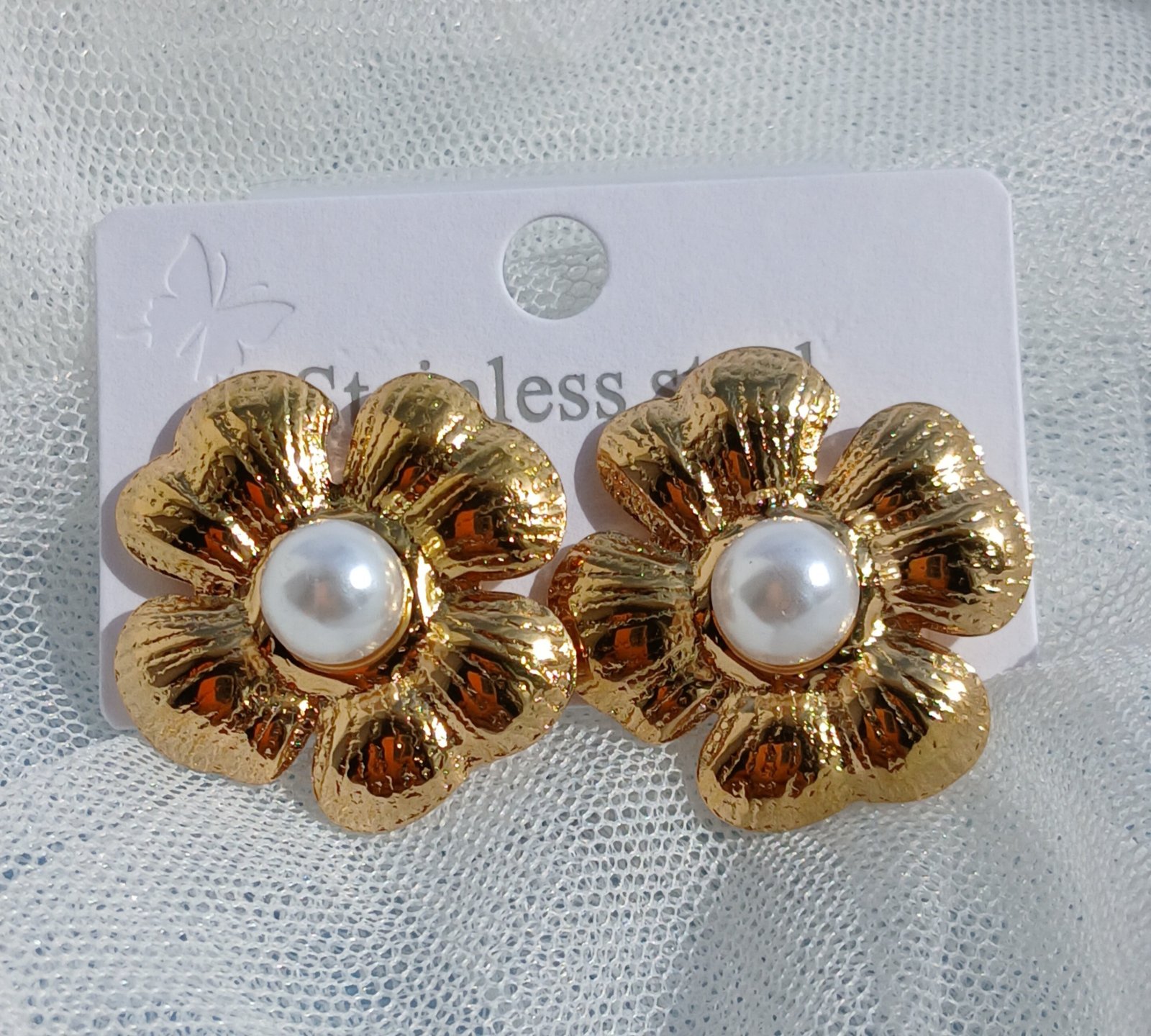 Boucles d’oreilles chic et moderne en acier inoxydable 