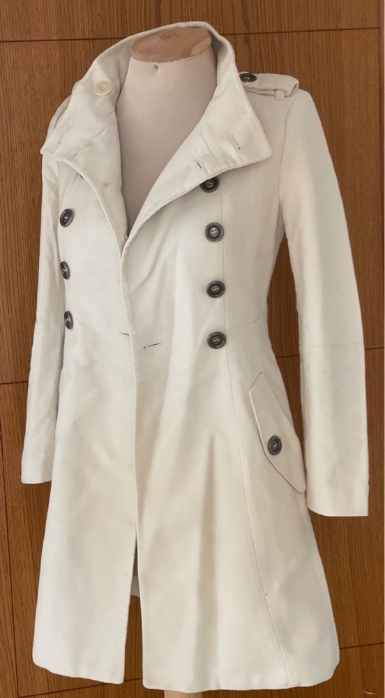 Manteau Mango couleur blanc cassé
