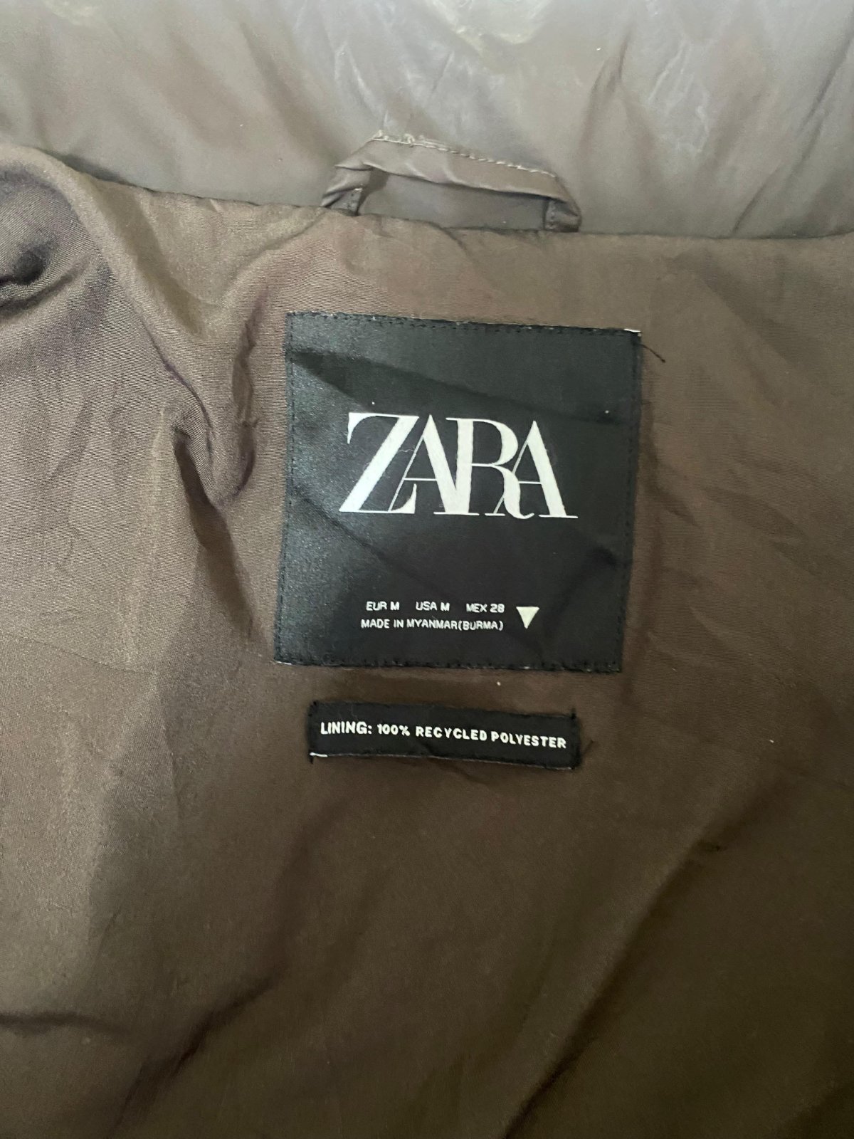 Doudoune Zara marron femme taille M
