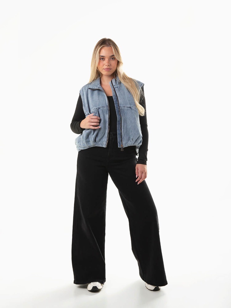 Sans manche en denim