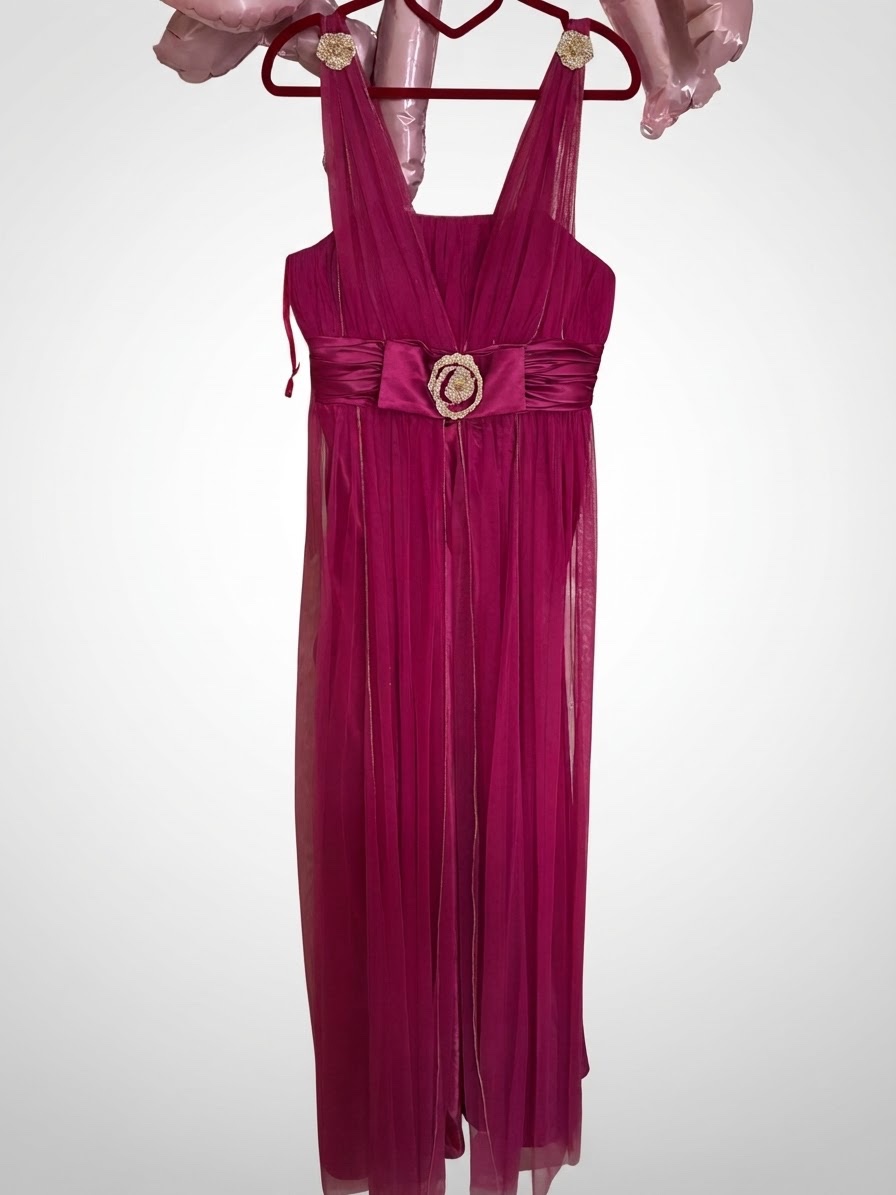 Robe soirée rose fuchsia