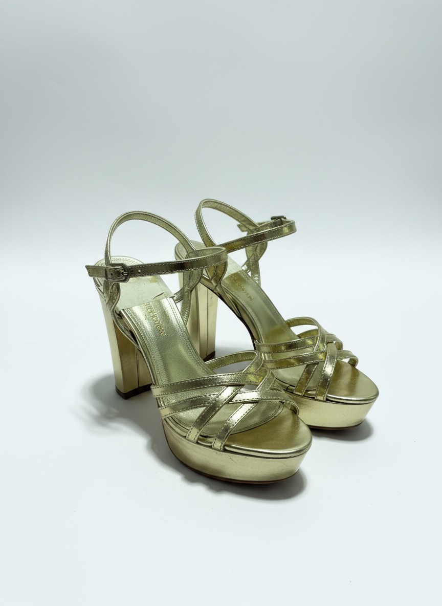 Sandale à talons soiré - doré
