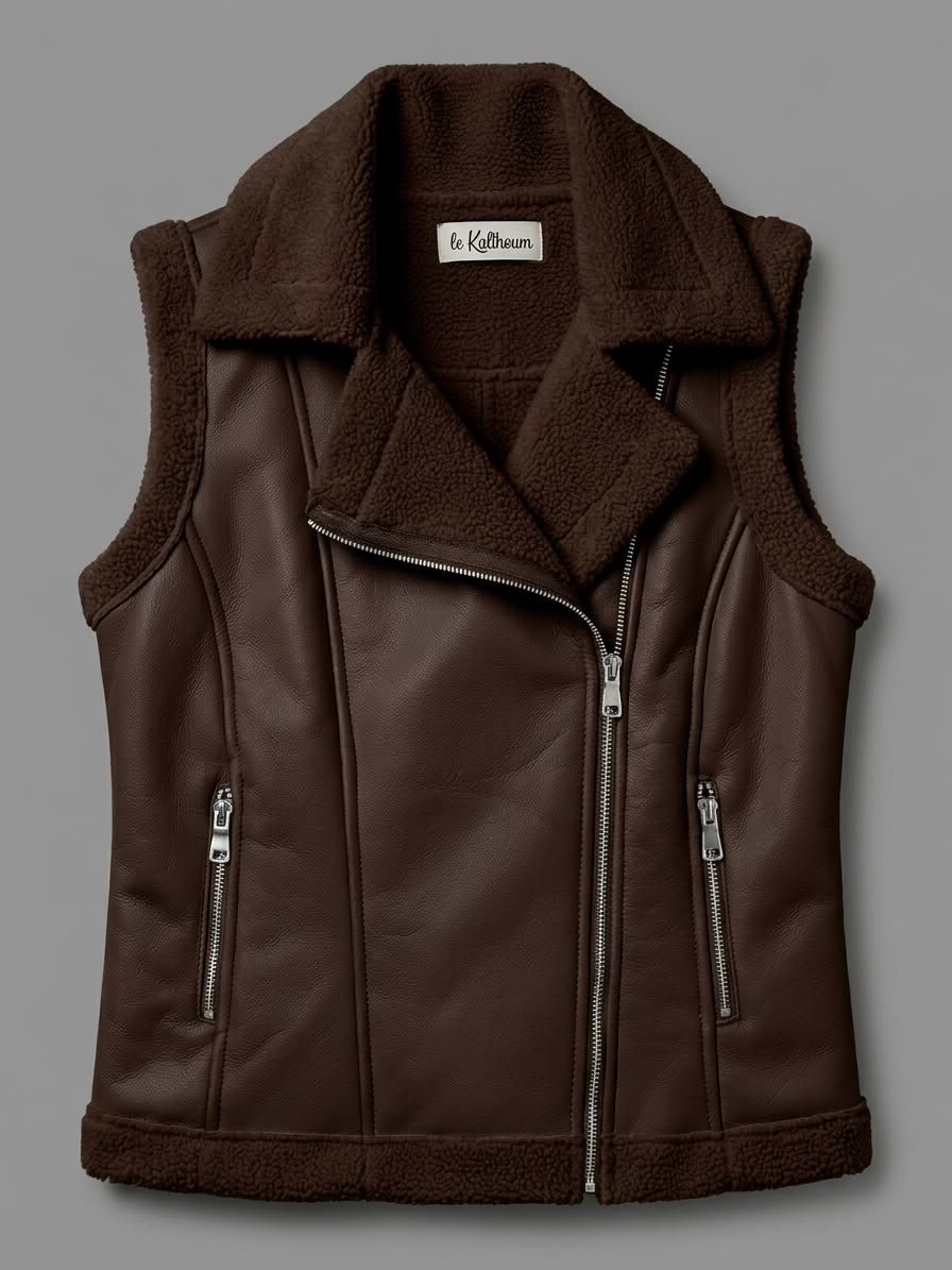 Jacket cuir sans manche taille standar 36___40
