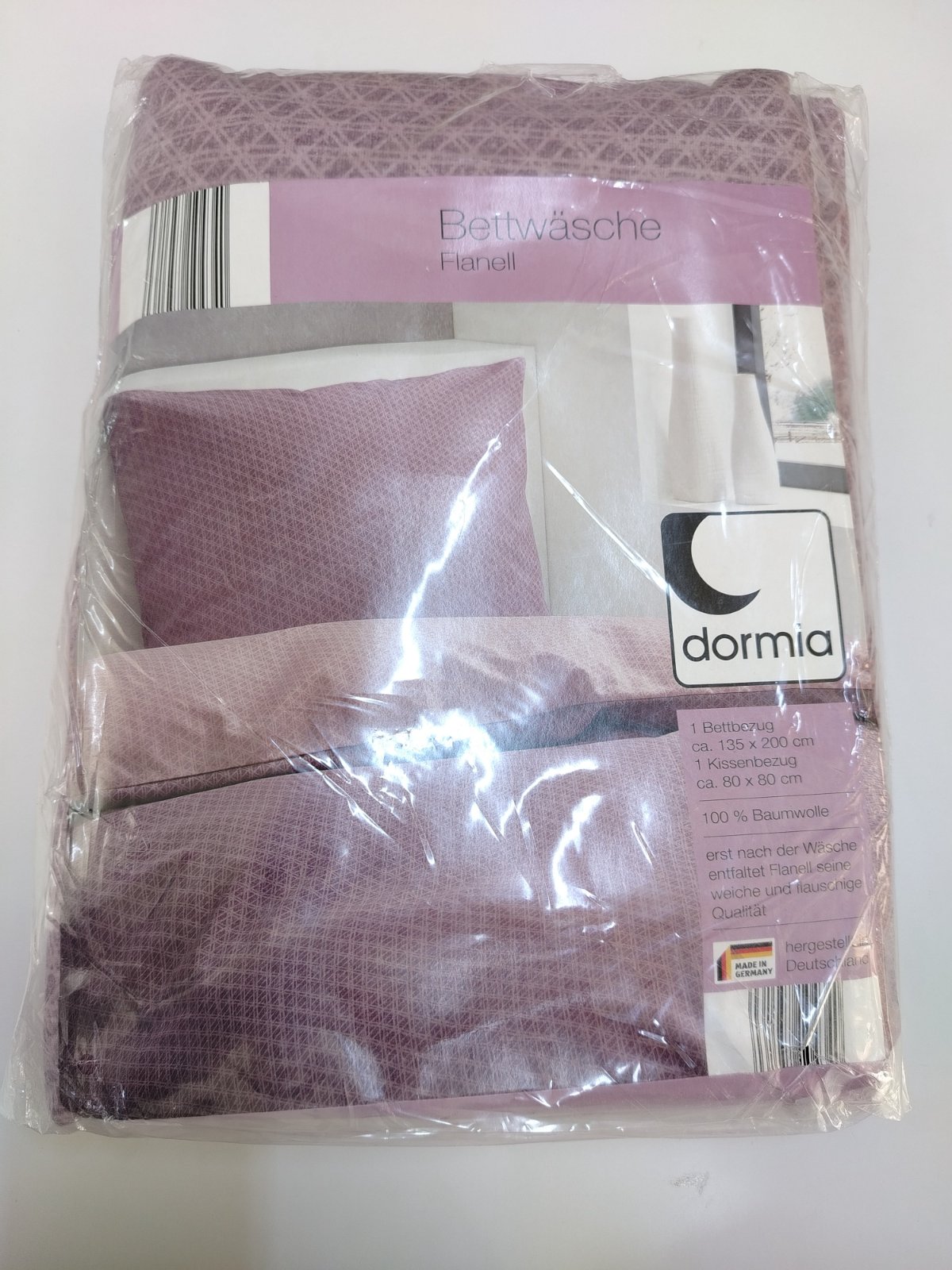 Parure de lit flanelle Dormia neuve 100% coton