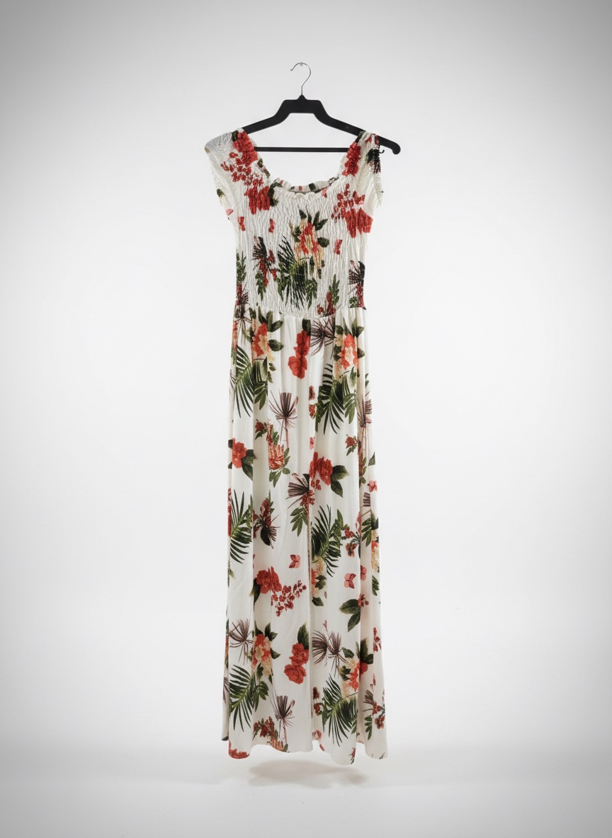 Robe decolté fleurie 