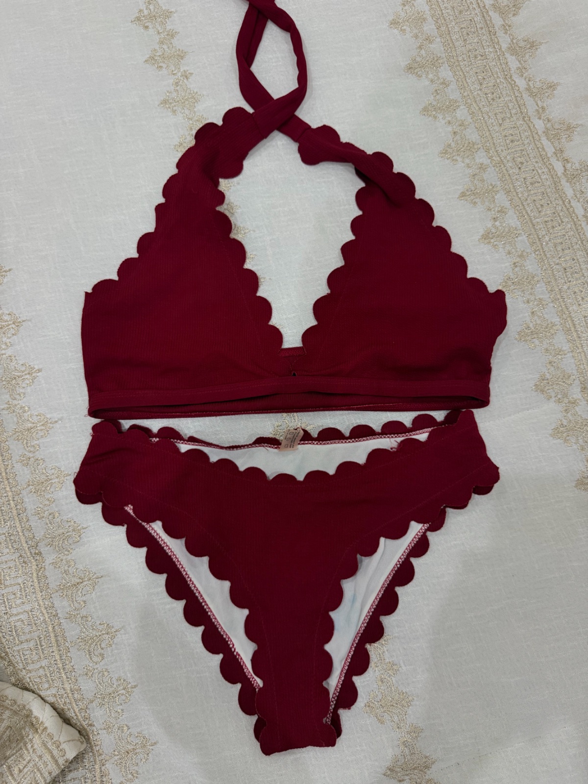 Bikini shein rouge burgundy