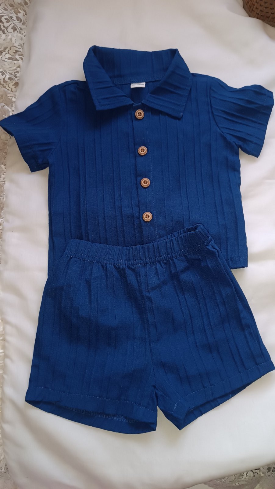 Set bleu pour bébé 3/6 mois