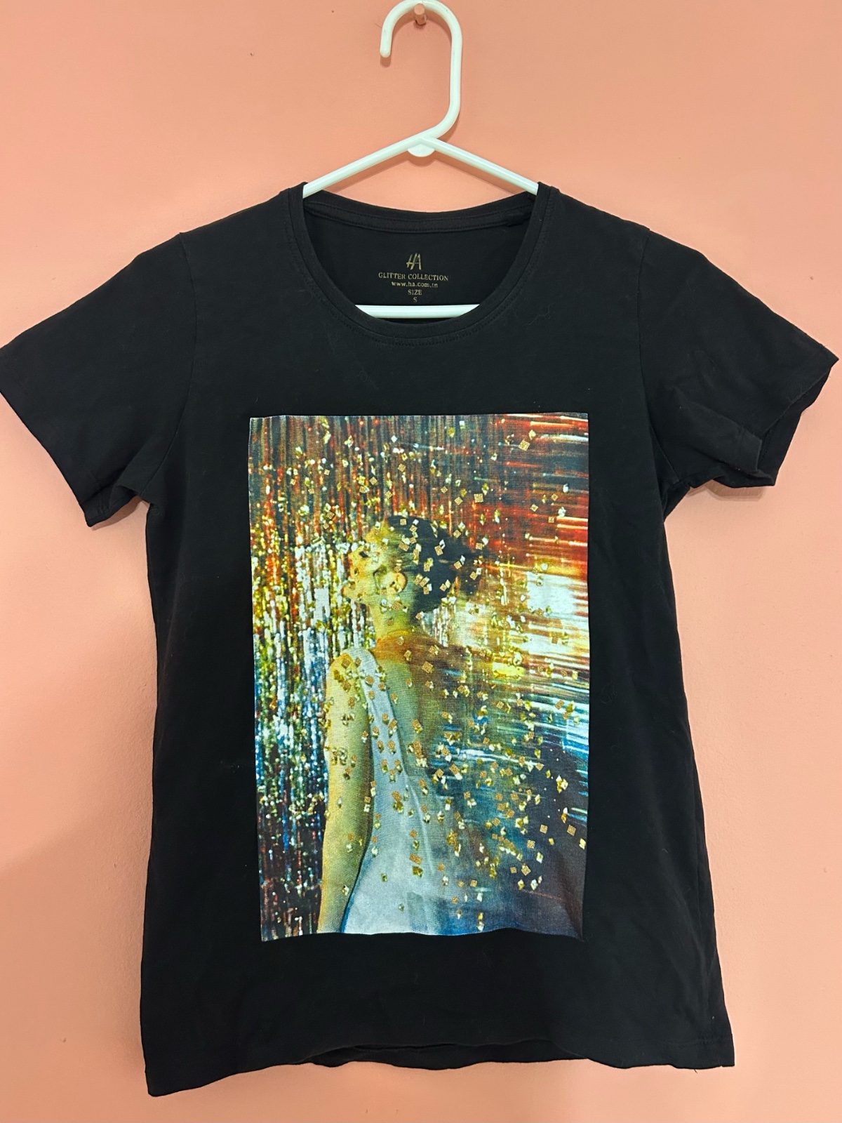 Pull noir imprimé
