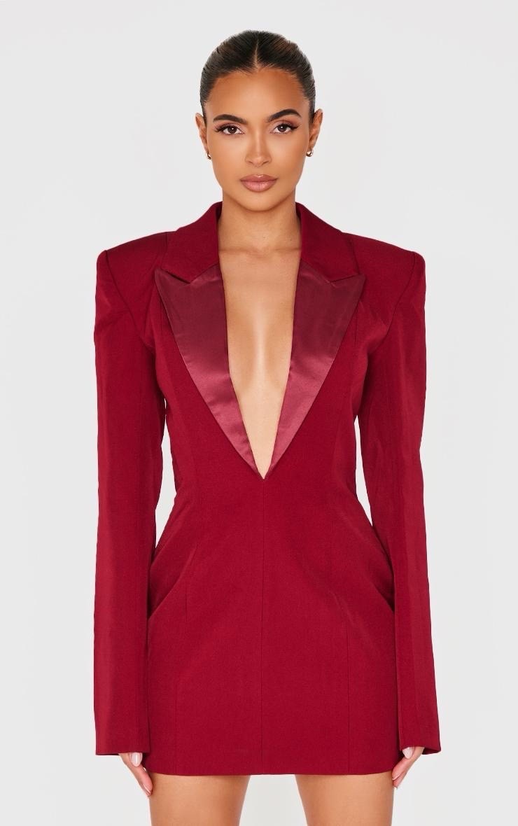 Burgundy Blazer dress 🔥🔥