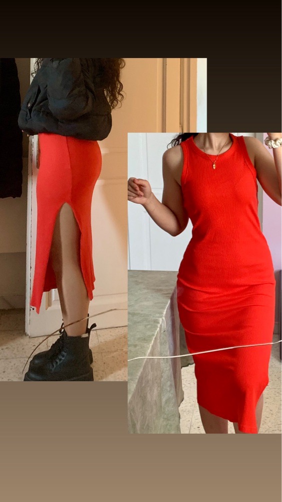 Robe rouge bershka