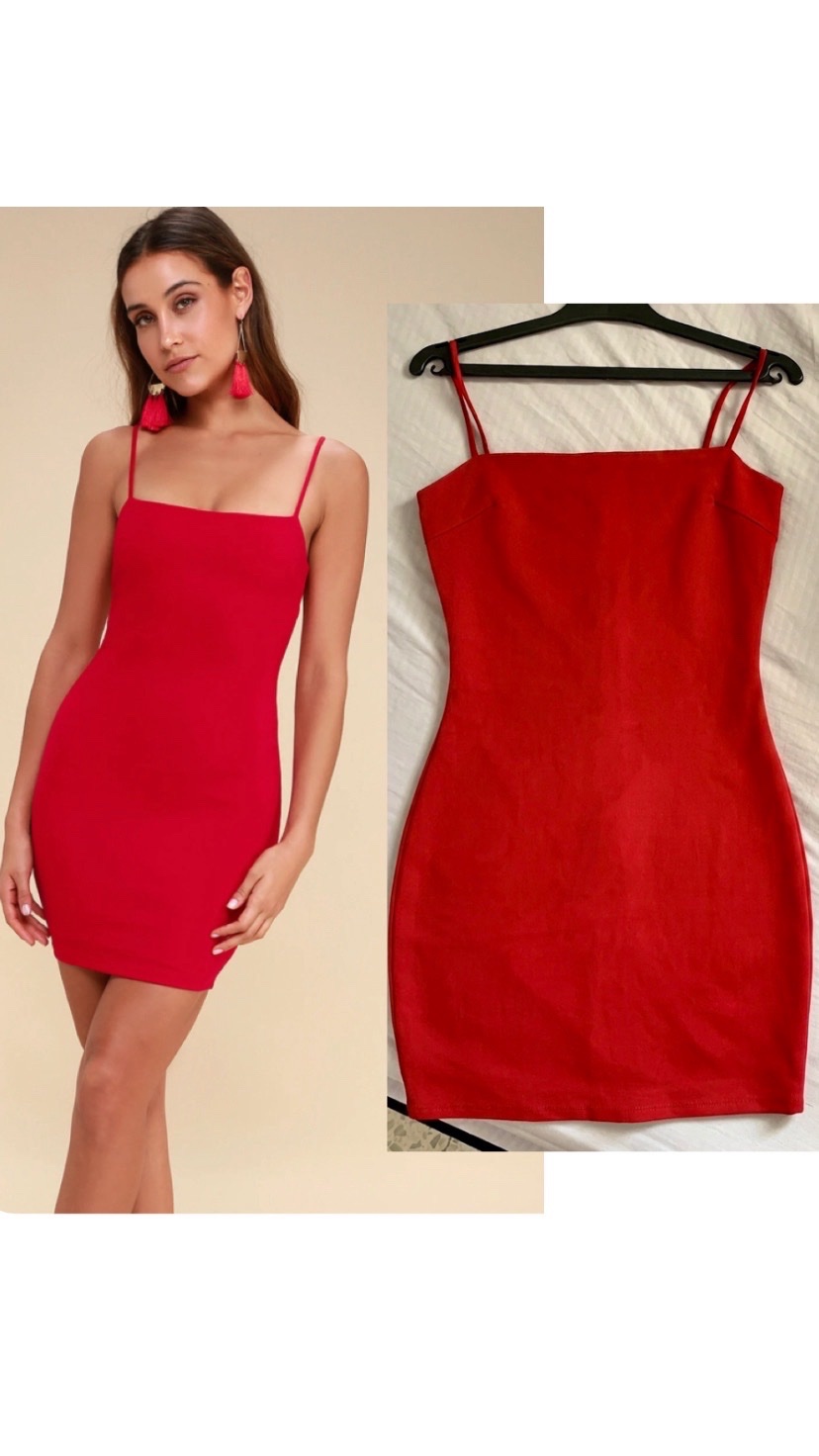Robe moulante rouge
