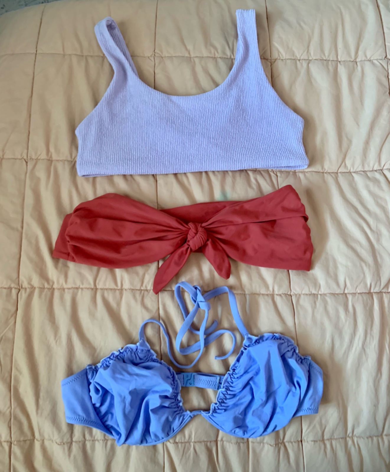 Lot de 3 hauts de bikini tendance – Tailles XS/M/S