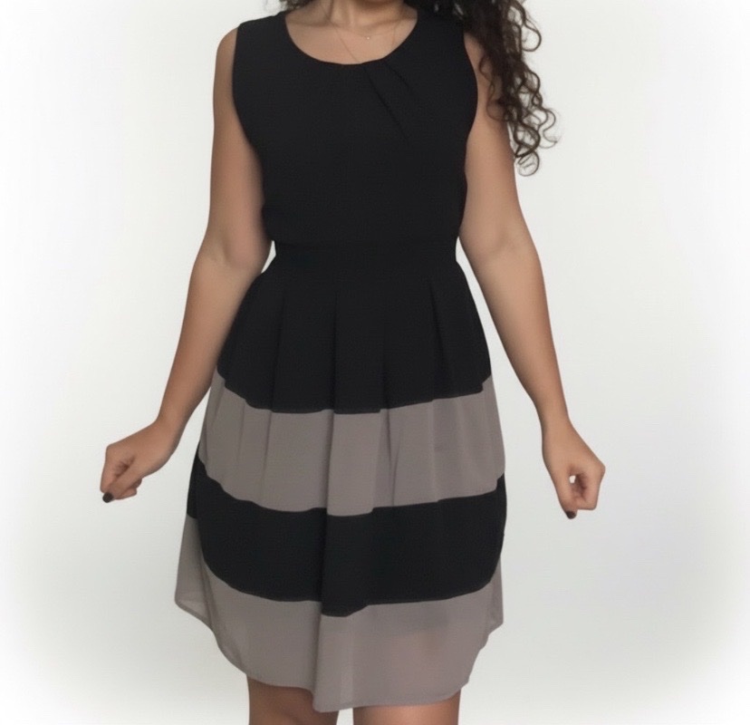 Robe patineuse bicolore
